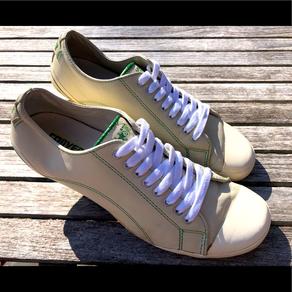 Unique Vintage Leather Converse - Size 10 women